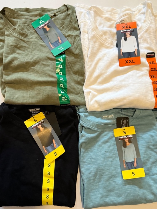 Kirkland Signature Tops - KIRKLAND Signature Women's Long Sleeve Slub Tee Shirt new pick color & size